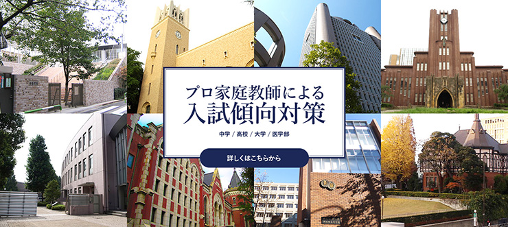 プロ家庭教師による入試傾向対策 中学 / 高学 / 大学 / 医学部　詳しくはこちら